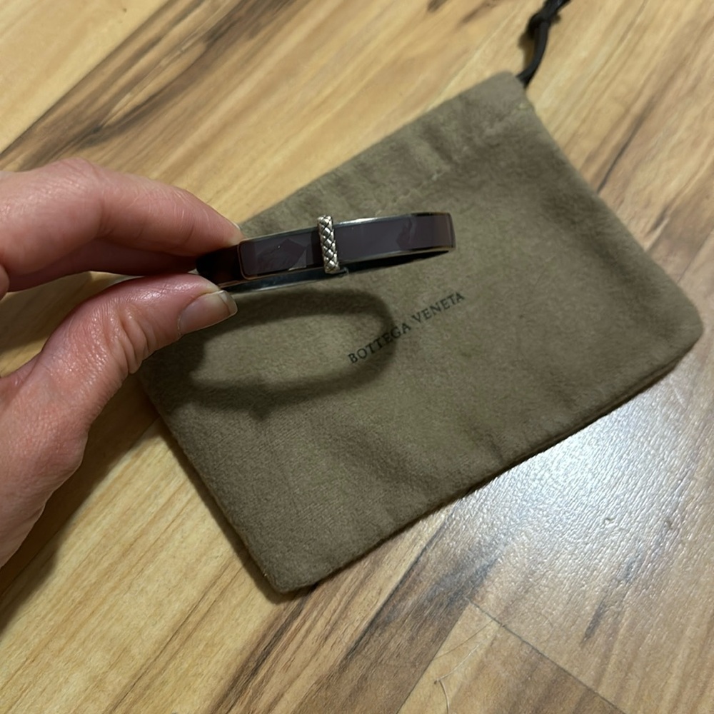 Silver Bottega Veneta bangle